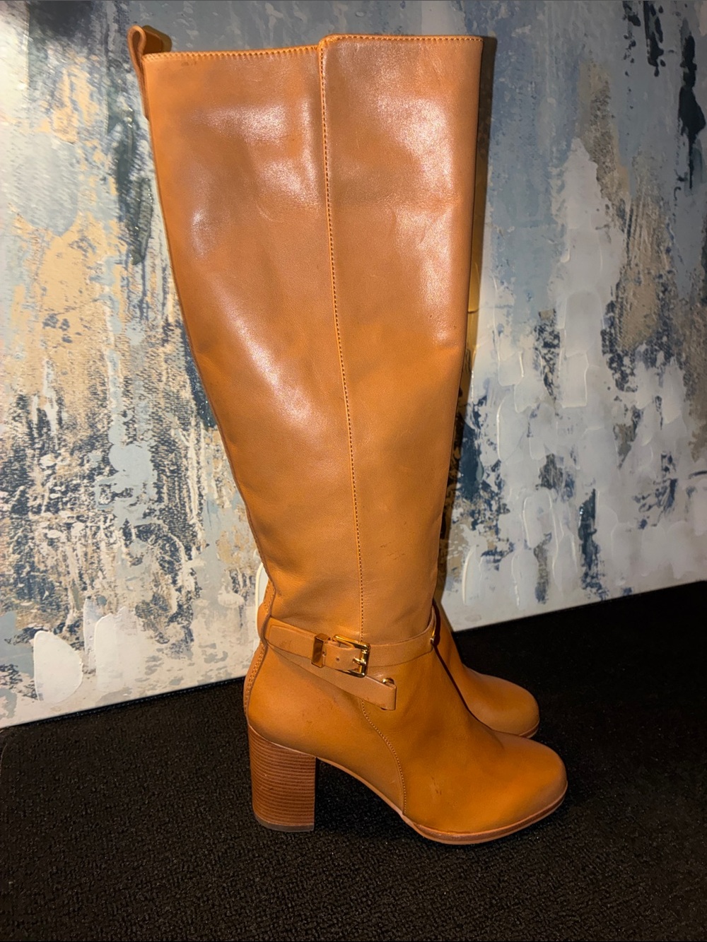 NWOT Michael KORS Arley Tall Women's Fashion Boots in Cognac Brown Size 6 - Picture 2 of 16